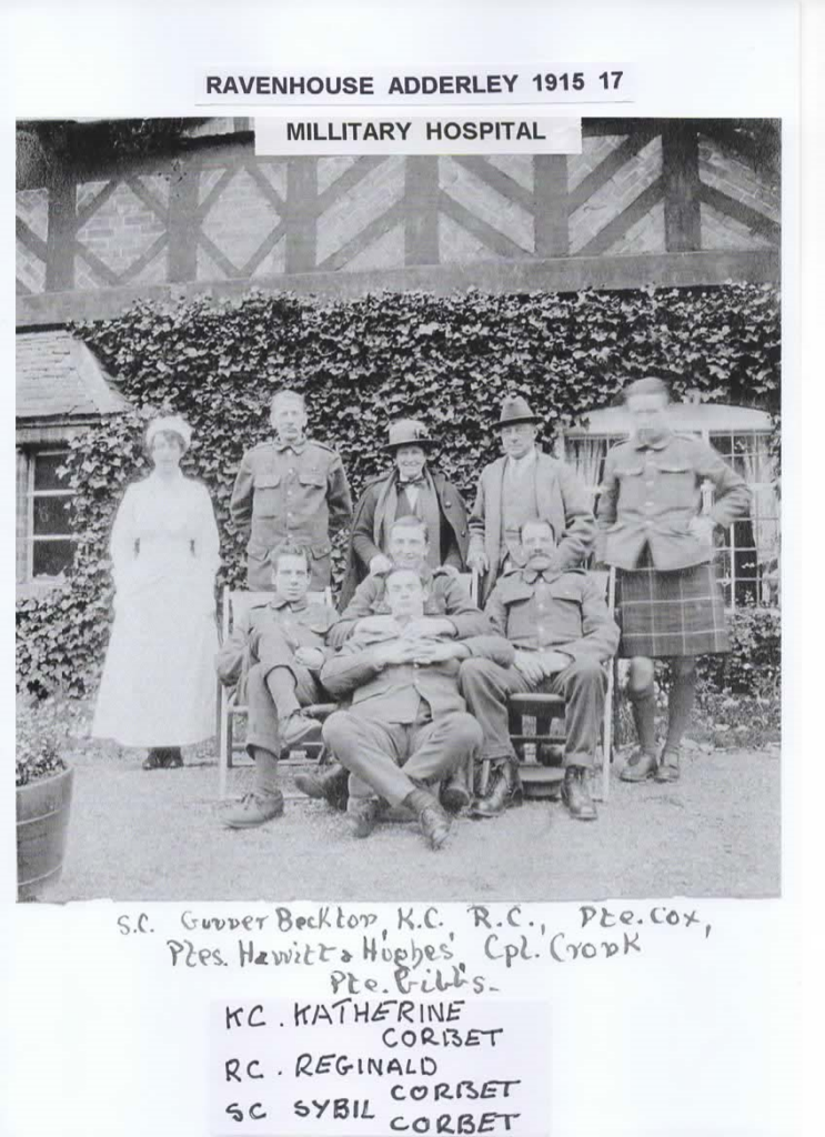 Raven House Military Hospital 1915 - 1917 with nurse and patients