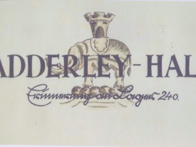 Adderley Hall sign