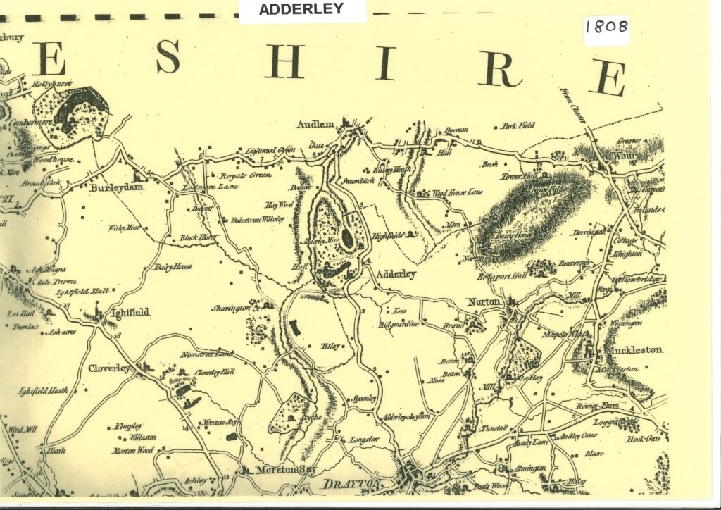 Section from Robert Baugh Map of Shropshire