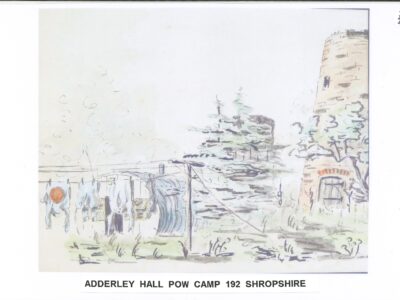 Sketches of Adderley Hall POW Camp 192 Shropshire