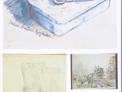Sketches of Adderley Hall POW Camp 192 Shropshire