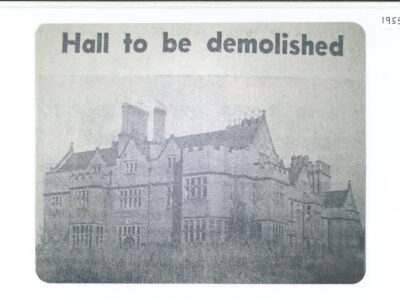 Newspaper cutting - Hall to be Demolished
