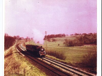 Train passing the Mere