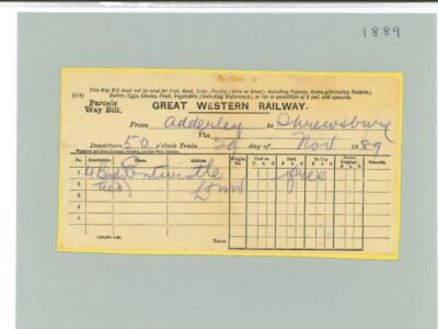 GWR Way Bill