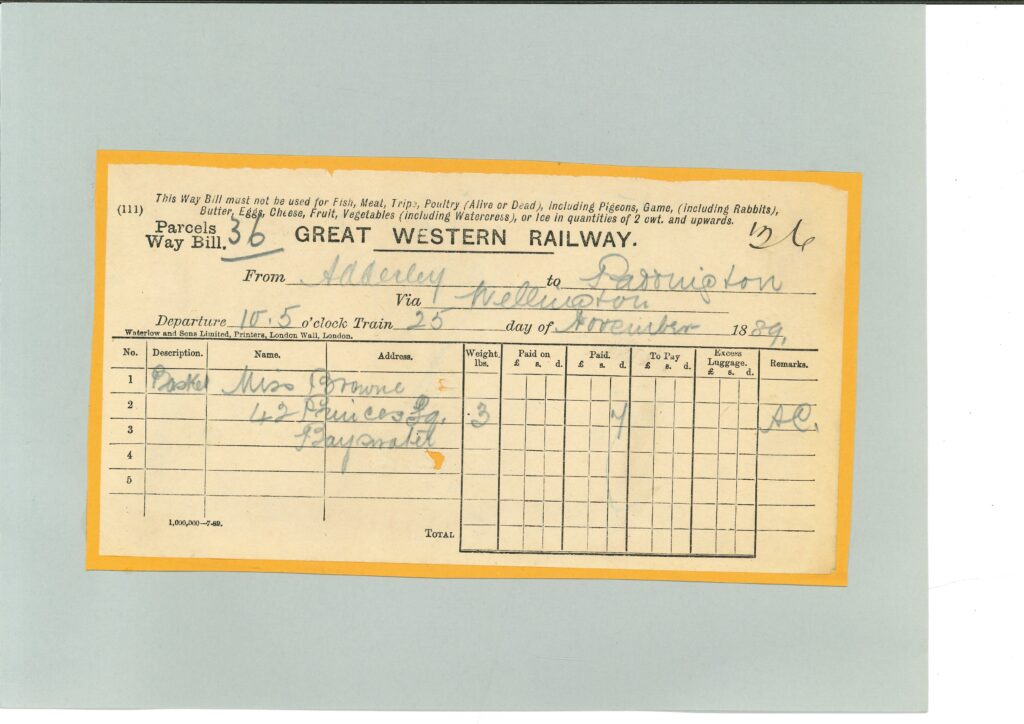 GWR Way Bill