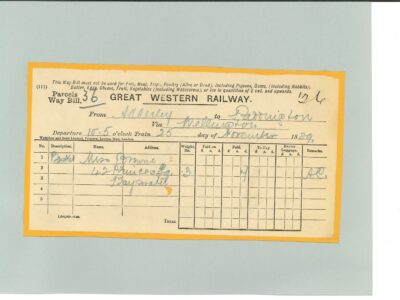 GWR Way Bill