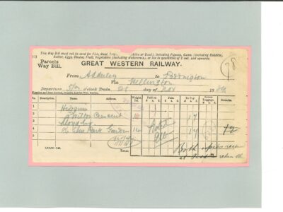 GWR Way Bill