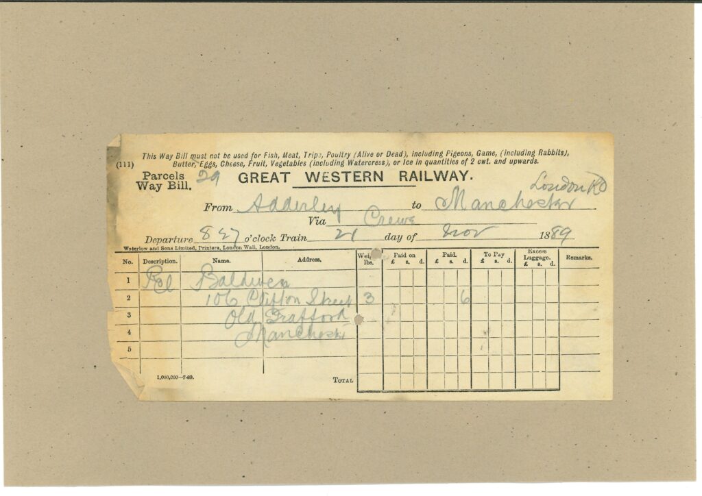 GWR Way Bill