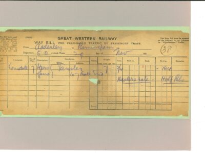 GWR Way Bill