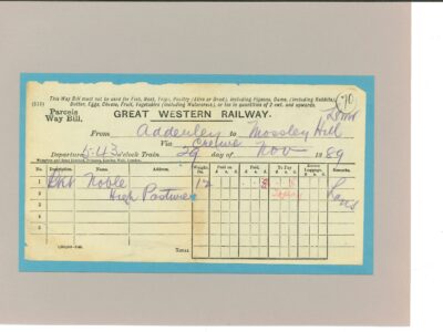 GWR Way Bill