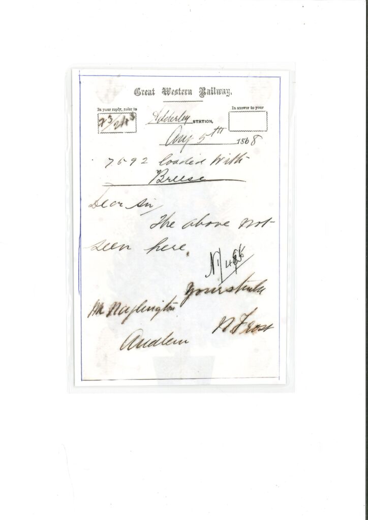 Great Western Railway note