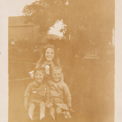 Group of siblings in the garden