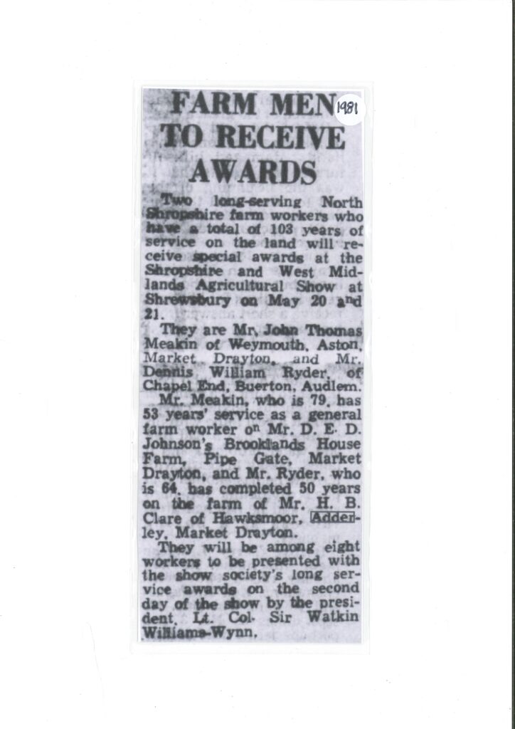 Cutting - Farm Men to Receive Awards