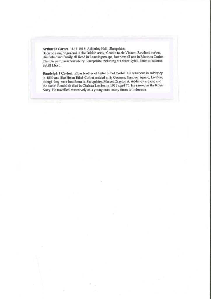 Info re Arthur and Randolph Corbet