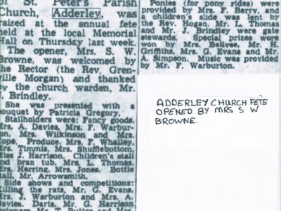 Church fete at Adderley 1961