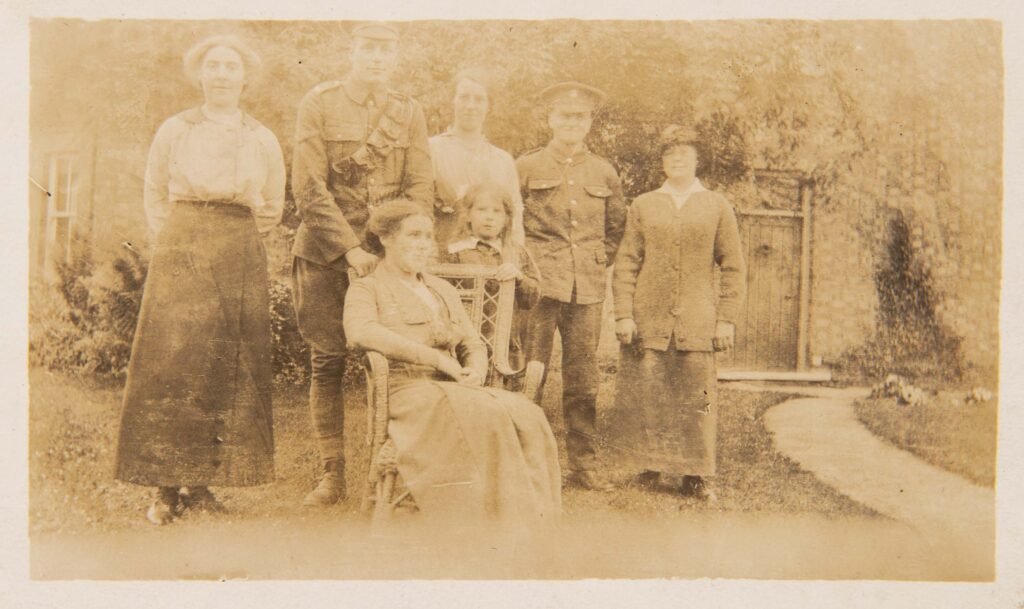 Ladies and girl with Soldiers