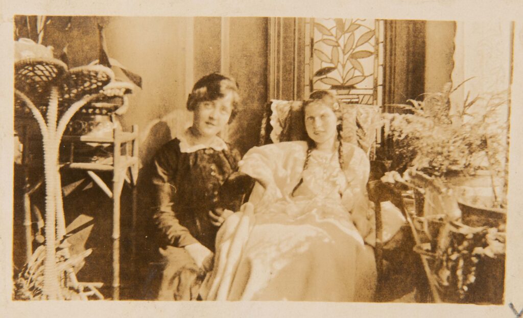 Lady and Girl sitting