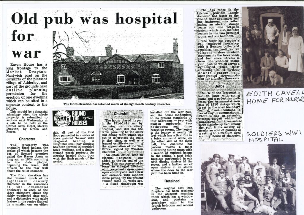 Cutting - Old pub was hospital for war