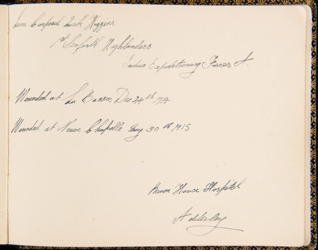 Raven House Soldiers Autograph Book