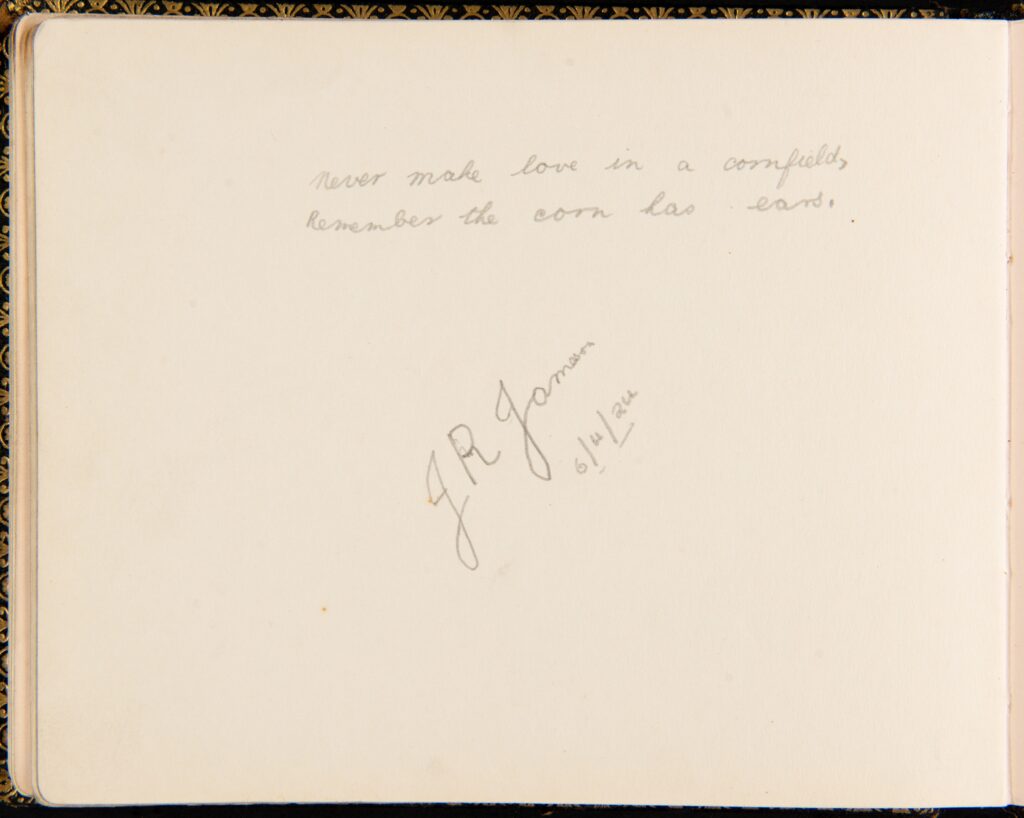 Raven House Soldiers Autograph Book