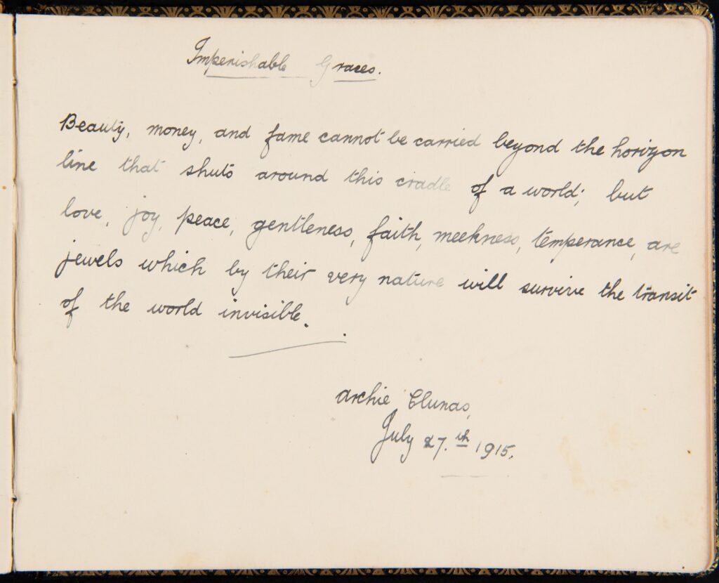 Raven House Soldiers Autograph Book