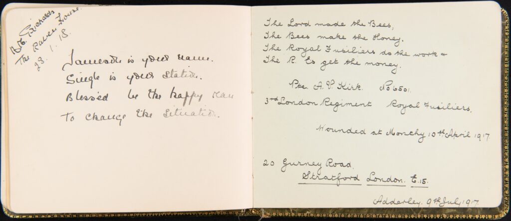 Raven House Soldiers Autograph Album