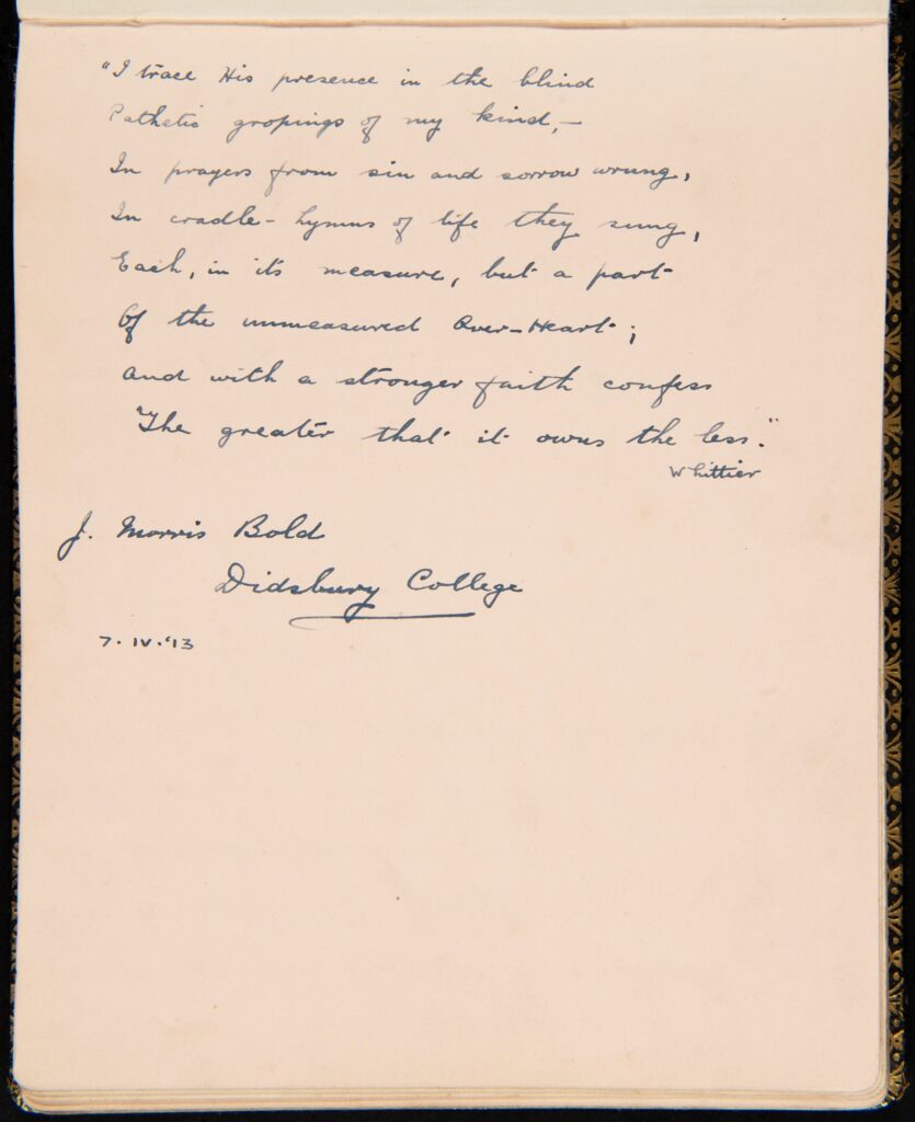 Raven House Soldiers Autograph Book