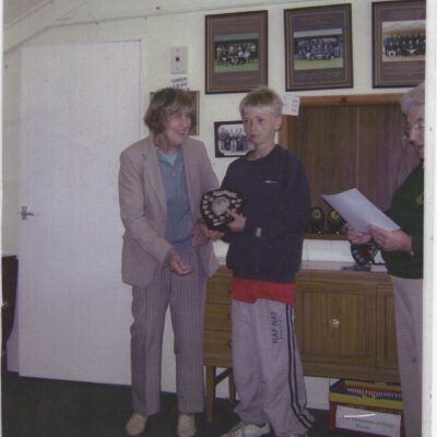 Bowls Club presentation to Chriss Stretch