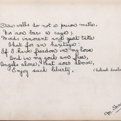 Stone Walls Poem