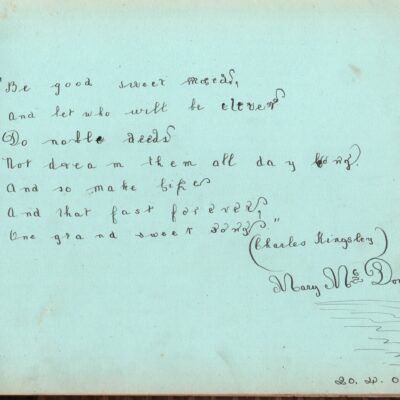 Be good sweet Maids Poem Charles Kingsley