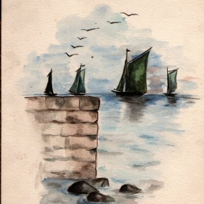 Sailing Barges at Sea