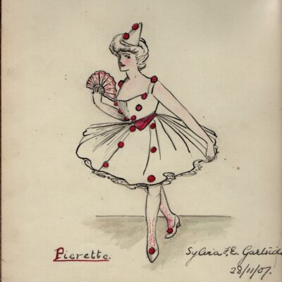 Dancer White dress Red spots Pierette